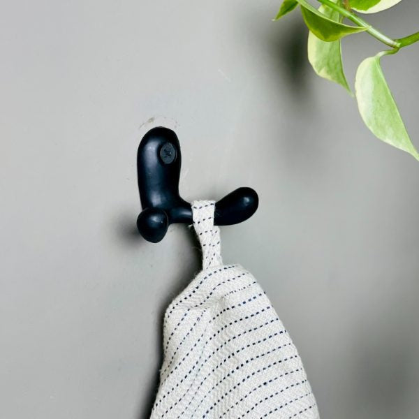 Double Towel Hook | Black