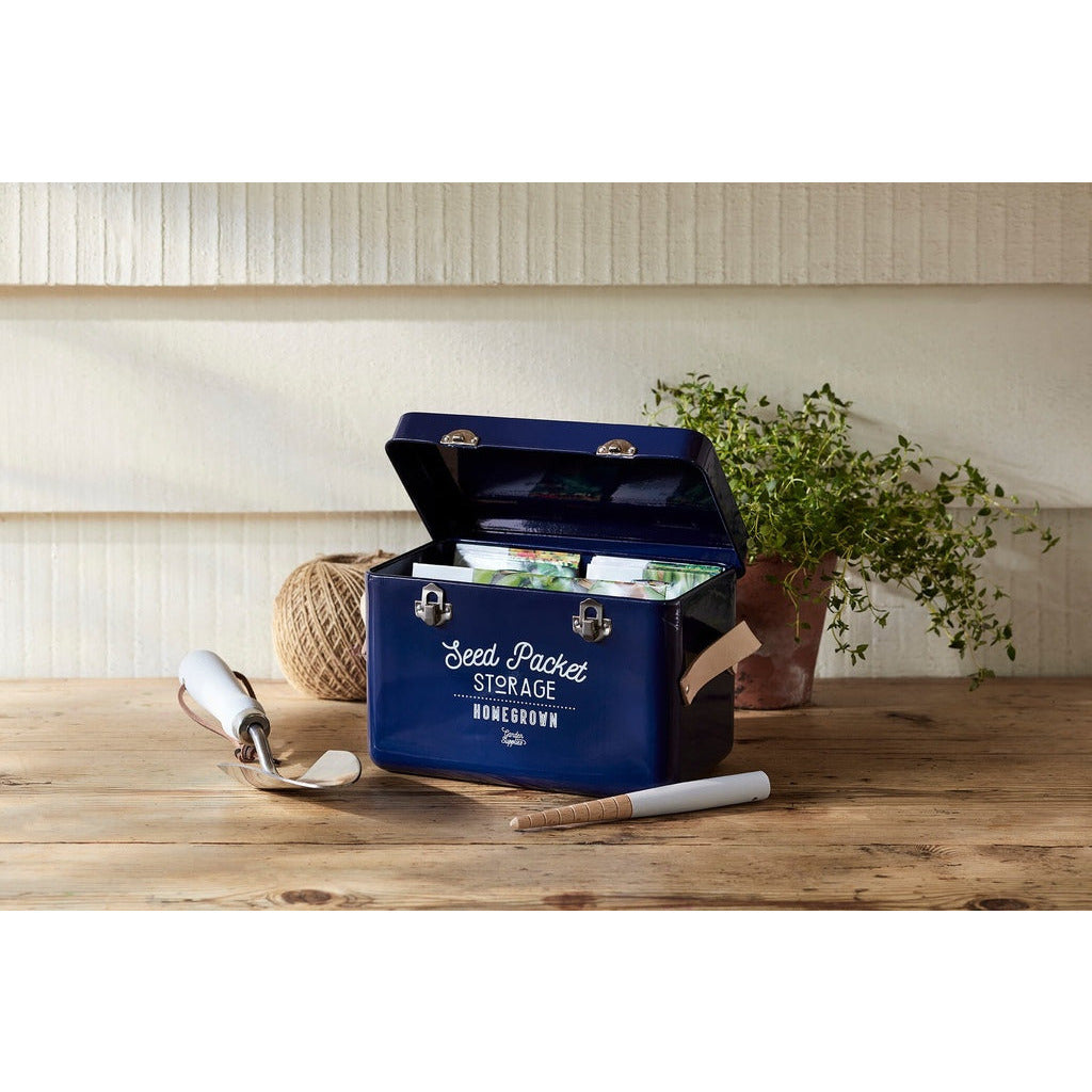 Seed Packet Storage Tin | Blue