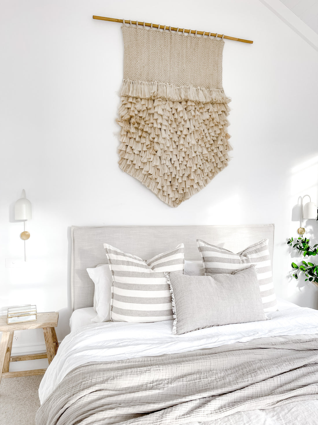 Cushion Cover | Euro | Natural Wide Stripe