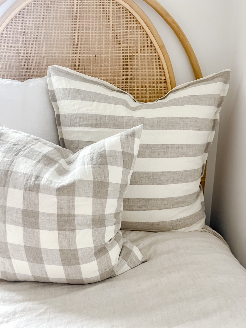Cushion Cover | Euro | Natural Wide Stripe