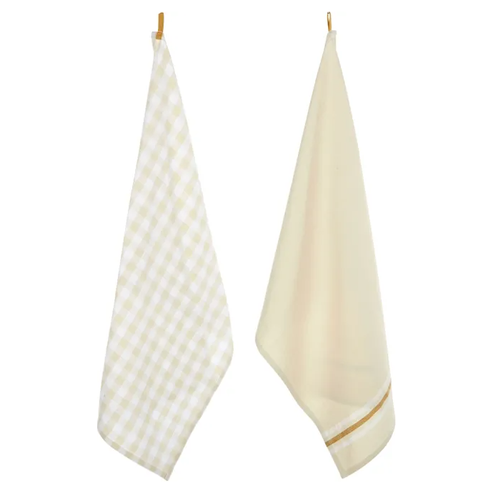 Tea Towel Set of 2 | Beige