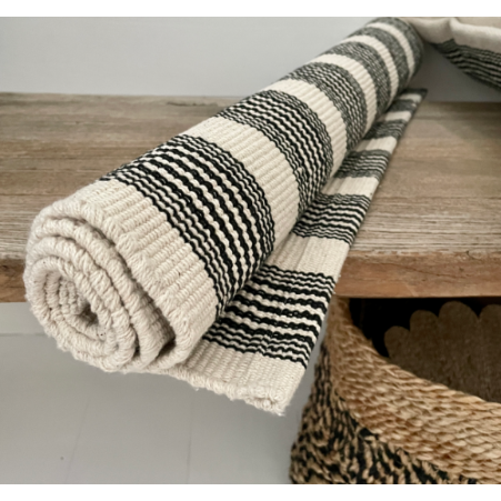 Small Rug | Black Stripe
