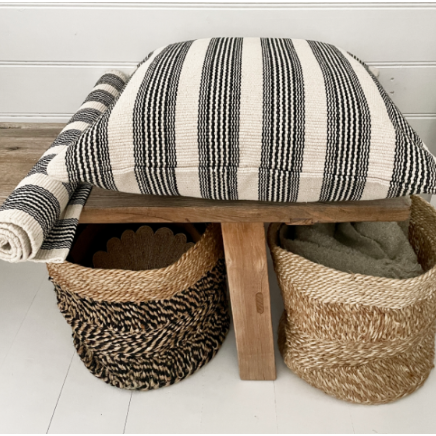 Outdoor Cushion | Black Stripe