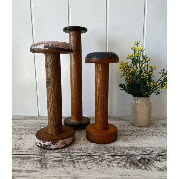 Vintage Wooden Spools | Set of 3