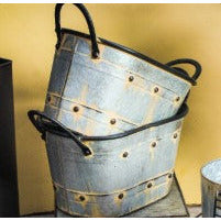 Oval French Metal Tub | 2 Sizes