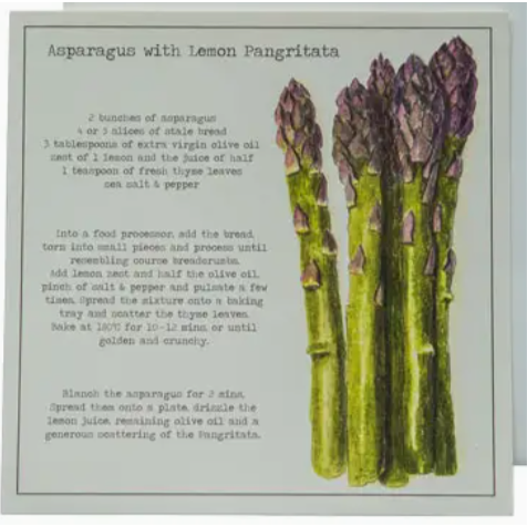 Card | Asparagus with Lemon Pangritata