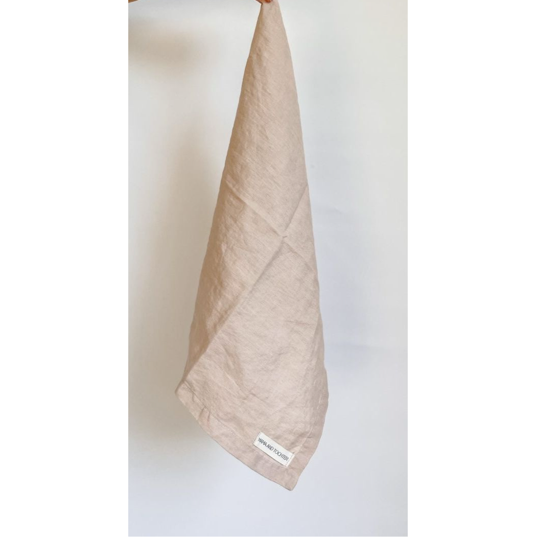 French Linen Tea Towel | Light Clay