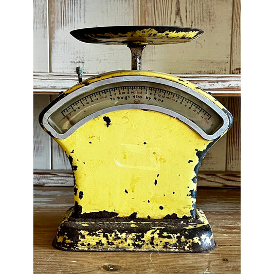 Vintage Kitchen Scale | Yellow