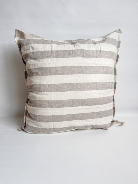 Cushion Cover | Euro | Natural Wide Stripe