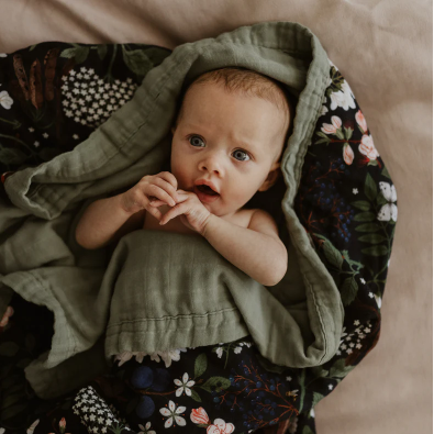Cot Quilt | Night Garden