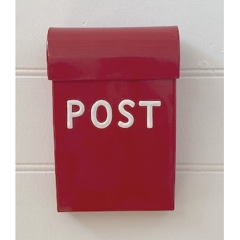 Galvanised Post Box | Medium Red