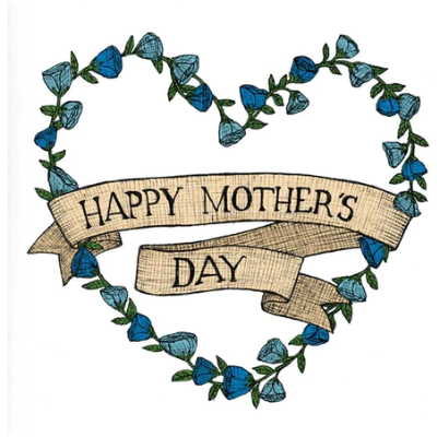 Card | Mothers Day Blue Rose Heart