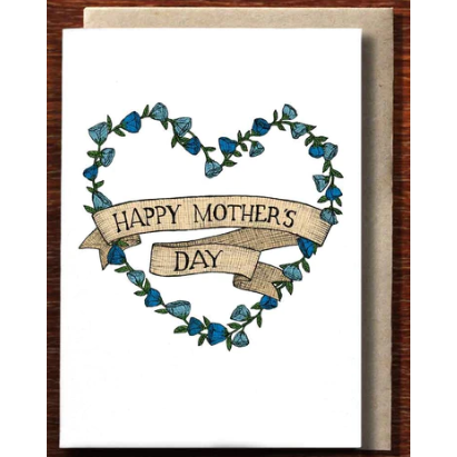 Card | Mothers Day Blue Rose Heart