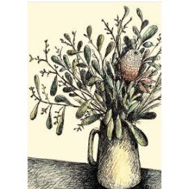 Card | Native Floral Vase | by Kylie Sirett.