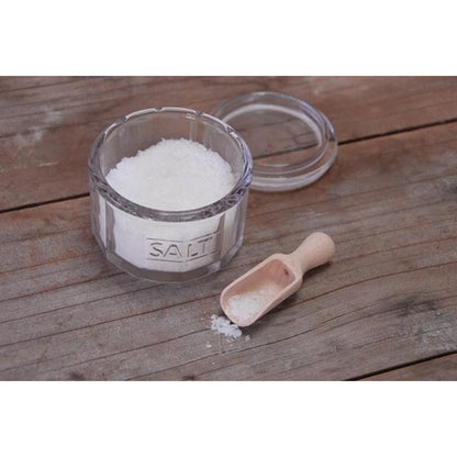 Glass Salt Pot with Wooden Scoop
