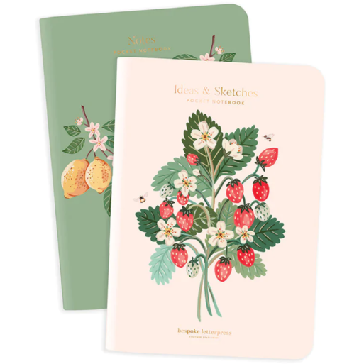 Pocket Notebooks | Set of 2 | Fruit