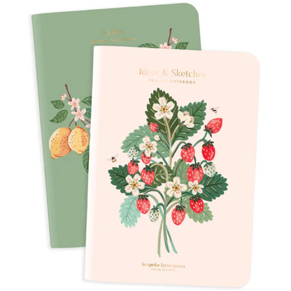 Pocket Notebooks | Set of 2 | Fruit