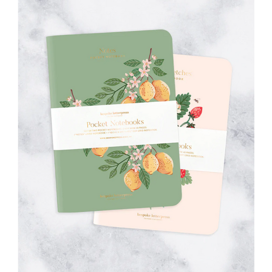 Pocket Notebooks | Set of 2 | Fruit