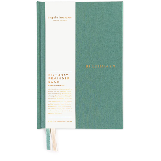 Birthday Book | Linen Hard Cover