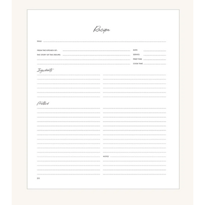 Heirloom Recipe Journal