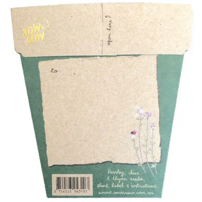 Christmas Flowering Herbs | Gift of Seeds